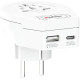 Skross 1500295E Travel adapter World to Europe with USB