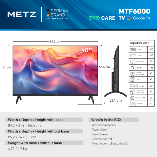 METZ TV 40MTF6000Z 40