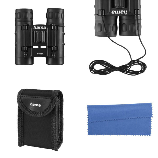 Hama “Vision” Binoculars, 8x21, Roof, BK7, with Focussing Wheel
