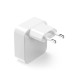 Hama Fast Charger, GaN, 2x USB-C, Folding Mini Charger, PD, 40 W, white
