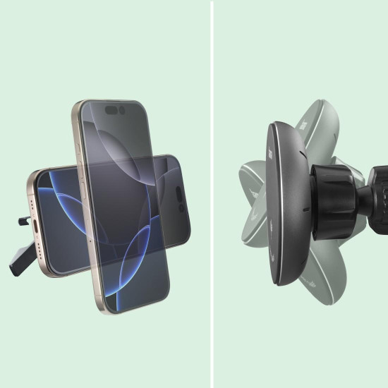 Hama Wireless Qi2 Charger, Inductive Fast Charging in the Car, 15 W, black