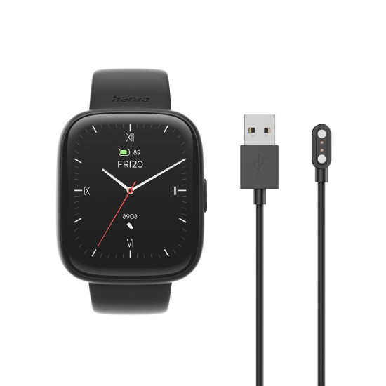 Hama “4000” Smart Watch, Phone Function, Sleep Analysis, Waterproof, 46 mm, blk