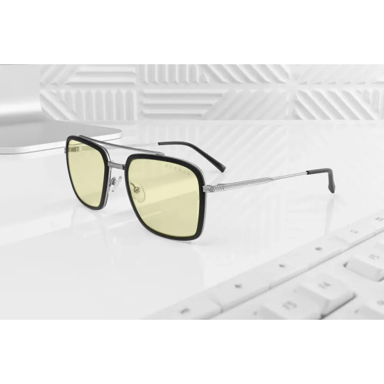 GUNNAR Baron Silver Computer Glasses - Clear