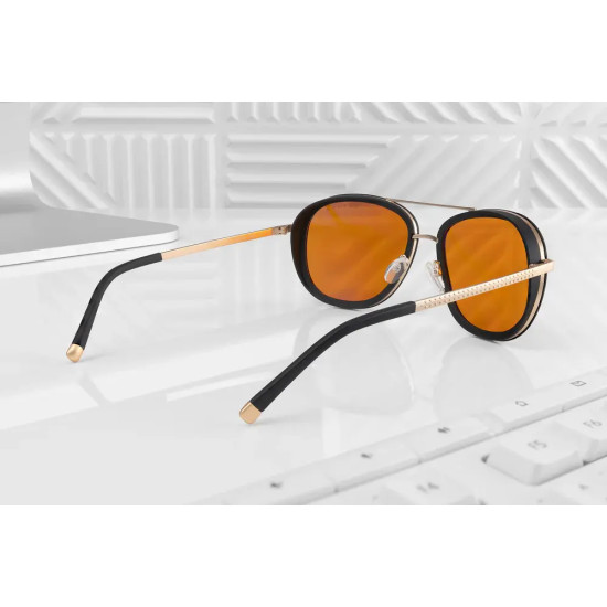 GUNNAR Dume Computer Glasses - Gold - Amber Max