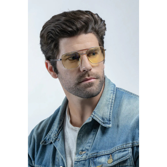 GUNNAR White Wolf Computer Glasses - Steel/Umber - Amber