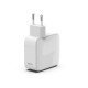 Hama Fast Charger, GaN, 2x USB-C, Extendable Charging Cable, PD, 65 W, white
