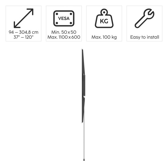 Стенна стойка за TV, 120