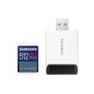 Memory card Samsung 512Gb PRO Ultimate SD Card Full-Size SDXC UHS-I , U3, V30, USB Adapter