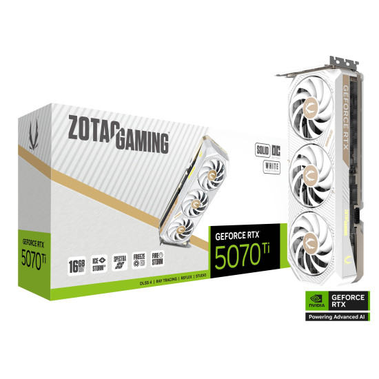 Graphic card ZOTAC GAMING RTX 5070 TI Solid Core OC White 16GB GDDR7