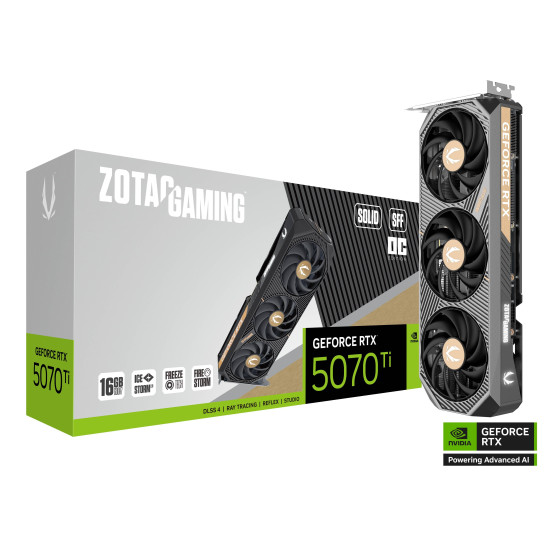 Graphic card ZOTAC GAMING RTX 5070 TI Solid SFF OC 16GB GDDR7