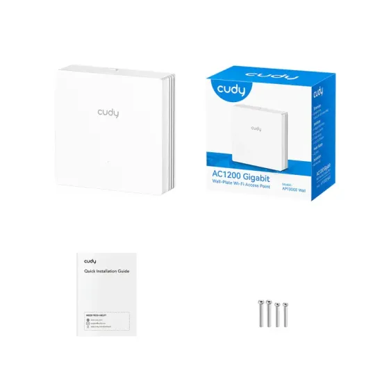 Wireless Access Point Cudy AP1300E Wall, AC1200