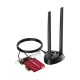 Мрежова карта Cudy WE9300S, Tri-Band WiFi 7 PCI-e, 5760 + 2880 Mbps