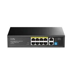 Суич Cudy GS1010P V3.0 , 8-портов 10/100/1000 Mbps RJ 45, 2xUplink порта - Черен