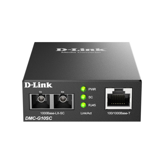 Media Converter D-link DMC-G10SC/E, 100/1000Base-T to 1000Base-LX SC Single-Mode (10 km)