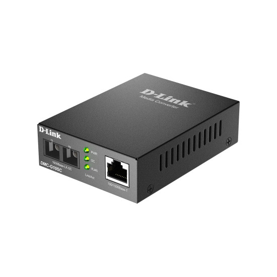 Media Converter D-link DMC-G10SC/E, 100/1000Base-T to 1000Base-LX SC Single-Mode (10 km)