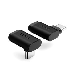Hama 90°C USB-C Angled Adapter, USB 3.2 Gen2, 10 Gbit/s, 5 A, 240 W, Set of 2