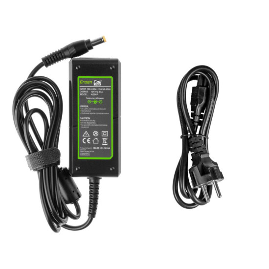 Notebook Power Supply  GREEN CELL, PRO Charger / AC Adapter 19V 2.37A 45W for Acer  5,5mm- 1,7mm