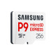 Memory card Samsung microSDXC, 256GB, P9 Express, 800 MB/s, UHS-I 90 MB/s U3, V30, A1