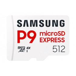 Memory card Samsung microSDXC, 512GB, P9 Express , 800 MB/s, UHS-I 90 MB/s U3, V30, A1