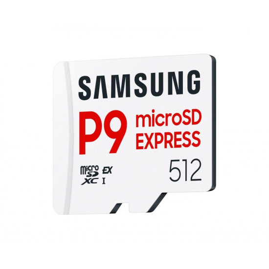 Memory card Samsung microSDXC, 512GB, P9 Express , 800 MB/s, UHS-I 90 MB/s U3, V30, A1