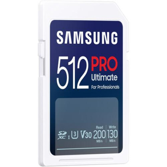 Memory card Samsung 512GB PRO Ultimate SD Card Full-Size SDXC UHS-I , U3, V30