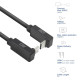USB 3.0 10Gbps 60W USB Type-C® (up/down angled) to USB Type-C® (up/down angled) Cable, 2 meters