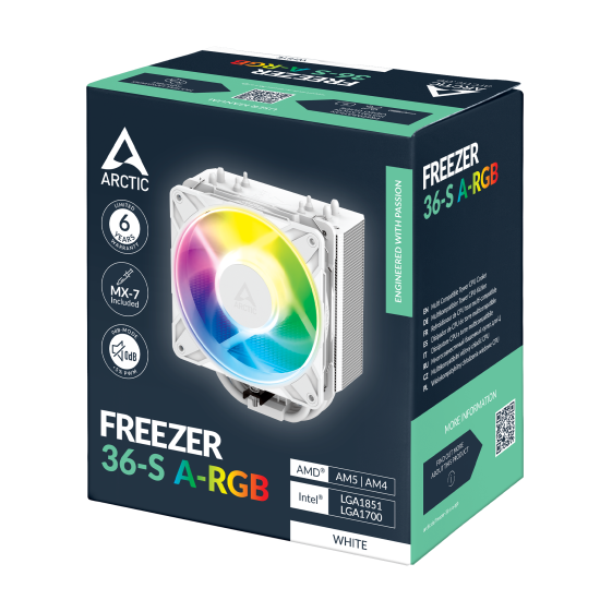 CPU Cooler ARCTIC Freezer 36-S A-RGB White - ACFRE00199A