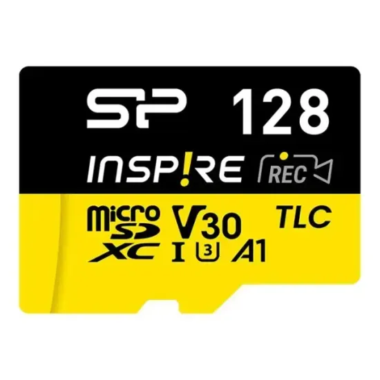 Memory card Silicon Power microSDXC Inspire 128GB, Class 10, UHS-I U3, V30, A1, A2, SD Adapter