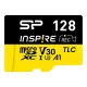 Memory card Silicon Power microSDXC Inspire 128GB, Class 10, UHS-I U3, V30, A1, A2, SD Adapter