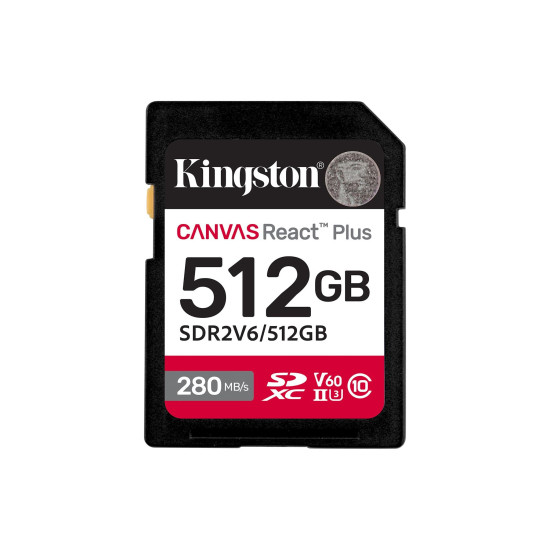 Memory card Kingston Canvas React Plus V60 UHS-II 512GB