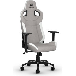Геймърски стол Corsair T3 RUSH - Fabric Grey/White