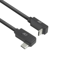 ACT Кабел USB-C - USB-C, 10Gbps, 60W, 1 m, конектори 90° left/right, up/down angled