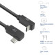 ACT Кабел USB-C - USB-C, 10Gbps, 60W, 1 m, конектори 90° left/right, up/down angled