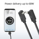 ACT USB 3.0 10Gbps 60W USB Type-C® (up/down angled) to USB Type-C® (up/down angled) Cable, 0.5 meters