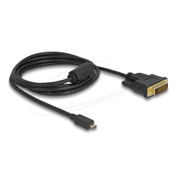 Delock Кабел micro HDMI мъжко към DVI-D мъжко, 2 m