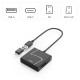 HAMA Четец за карти USB, USB-A, с USB-C адаптер, USB 3.2 Gen1, SD/micro-SD/CF/MS