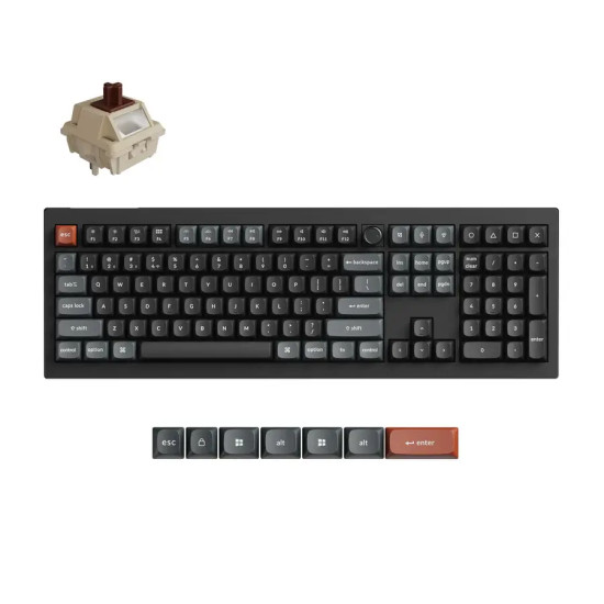 Wireless Mechanical Keyboard Keychron V6 Ultra 8K - Silk POM Switch Brown