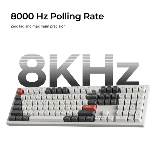 Wireless Mechanical Keyboard Keychron Q6 Ultra 8K Black - Silk POM Switch Red