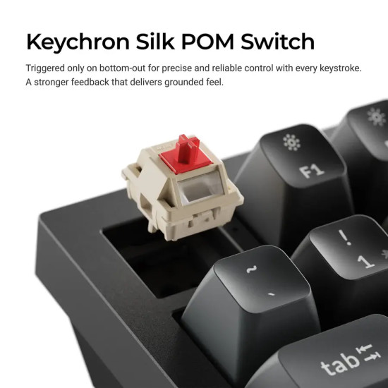 Wireless Mechanical Keyboard Keychron Q6 Ultra 8K Black - Silk POM Switch Banana