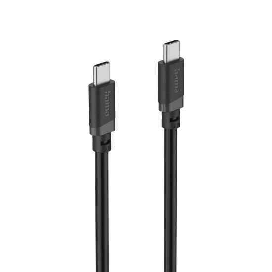 Hama Charging Cable, USB-C - USB-C, 60 W, 1 m, black