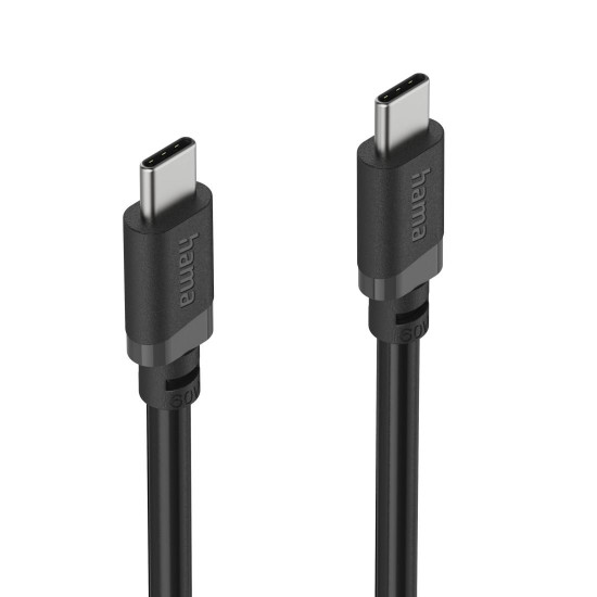 Hama Charging Cable, USB-C - USB-C, 60 W, 1 m, black