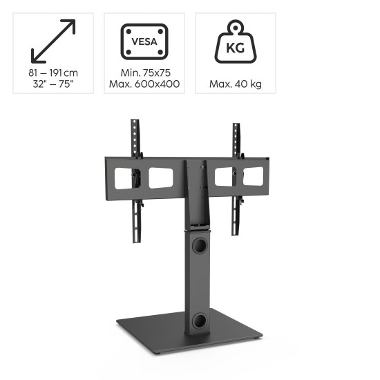 Hama TV Stand, Swivel, Height-adjustable, 191 cm (75