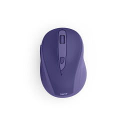 Hama “WM-400” Wireless Mouse, Ergonomic, Optical, 6 Buttons, No Clicking Noise, purple