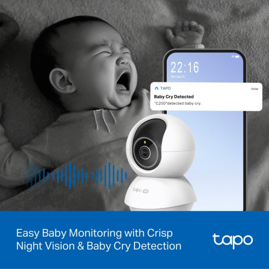 Home Security Wi-Fi Camera TP-Link Tapo C250 - Pan/Tilt