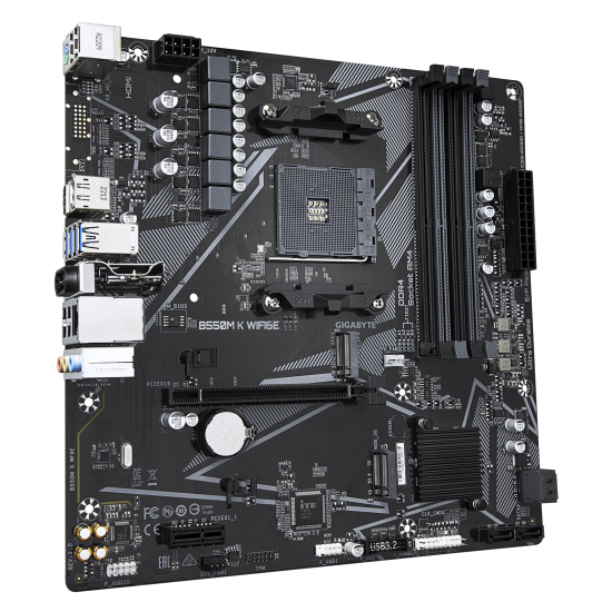 Motherboard GIGABYTE B550M K Wi-Fi 6E, AM4
