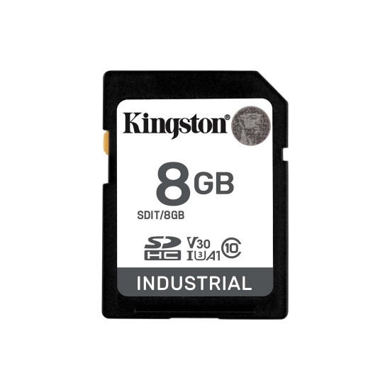 Карта памет Kingston 8GB SDHC Industrial C10, UHS-I, U3, V30, A1