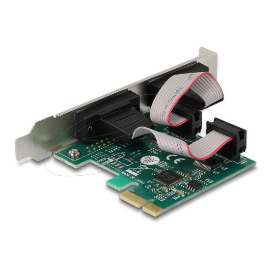 Delock PCI Express х 1 карта към 2 x сериен порт RS-232 мъжки, Low Profile