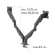 Hama Monitor Mount, 2 Monitors, Gas Spring, Fully Mobile, 17