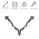 Hama Monitor Mount, 2 Monitors, Gas Spring, Fully Mobile, 17