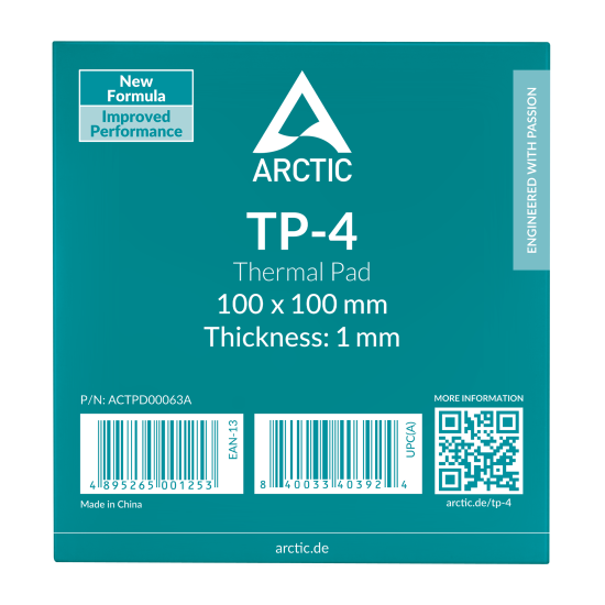 Premium Performance Thermal pad ARCTIC TP-4 - 100x100x1 mm